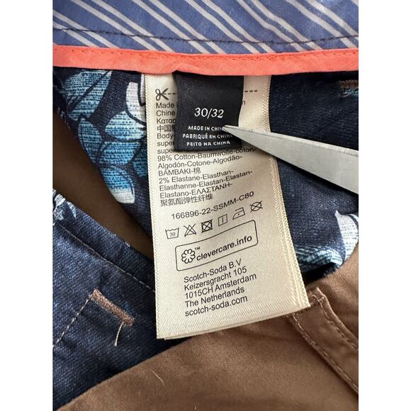 Scotch & Soda Men’s Blake Island Time Chino Trouser Pants Brown 30/32 - Picture 6 of 8